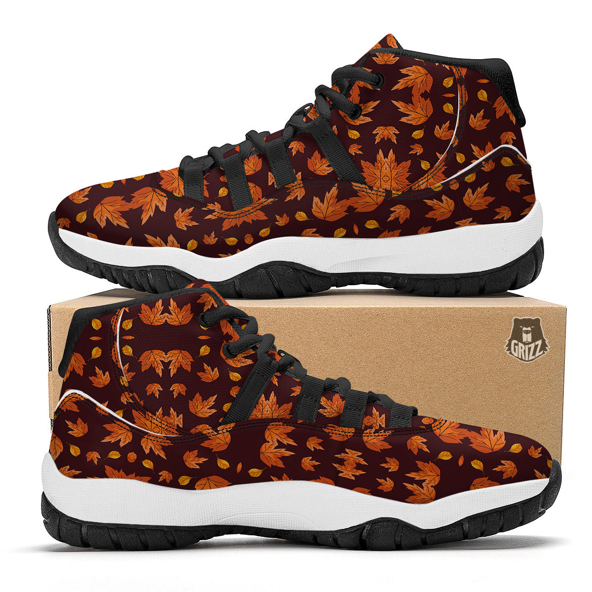 Macarons Cute Print Pattern Black Bball Shoes-grizzshop