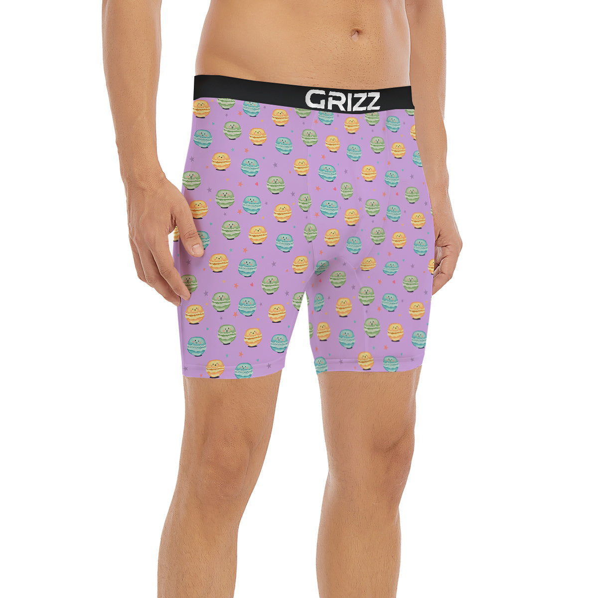 Macarons Cute Print Pattern Boxer Briefs-grizzshop