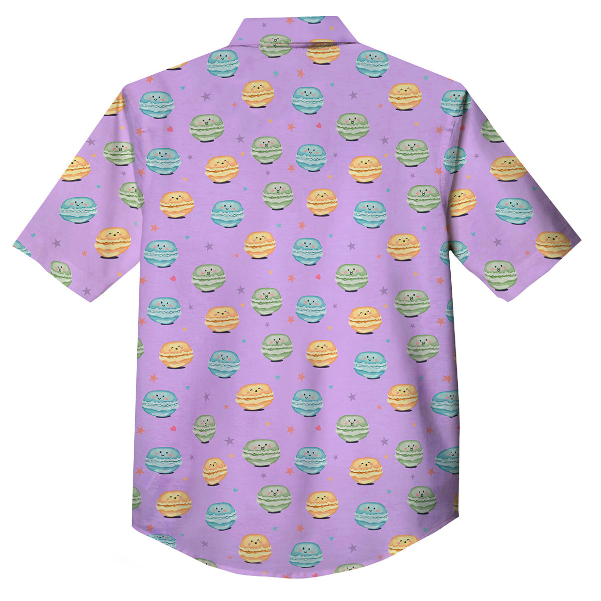 Macarons Cute Print Pattern Button Up Shirt-grizzshop