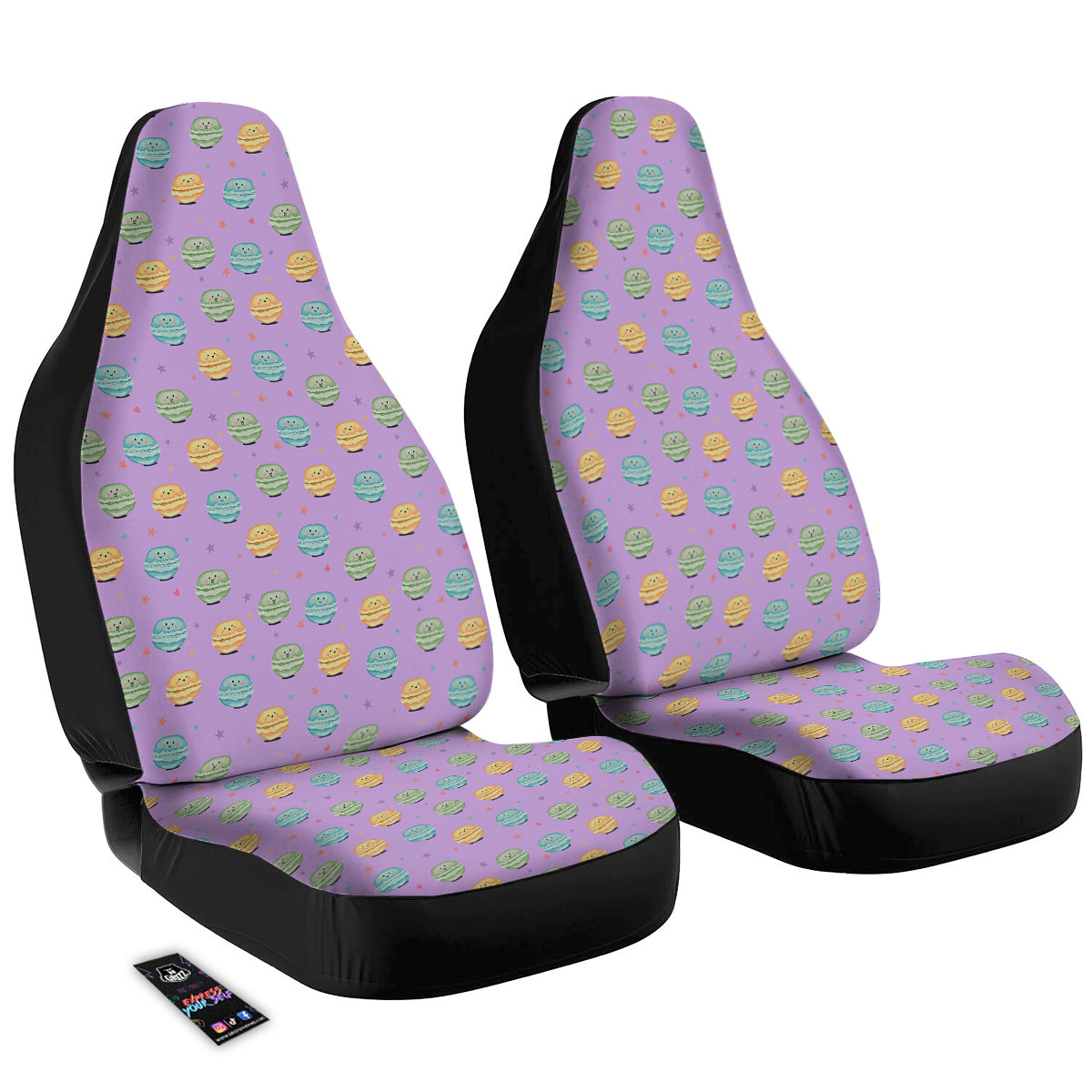 Macarons Cute Print Pattern Car Seat Covers-grizzshop