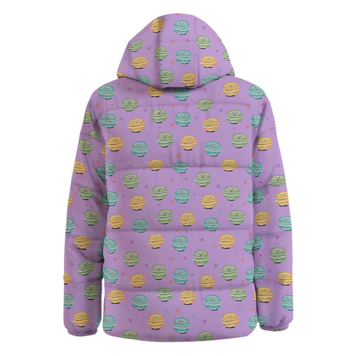 Macarons Cute Print Pattern Down Jacket-grizzshop