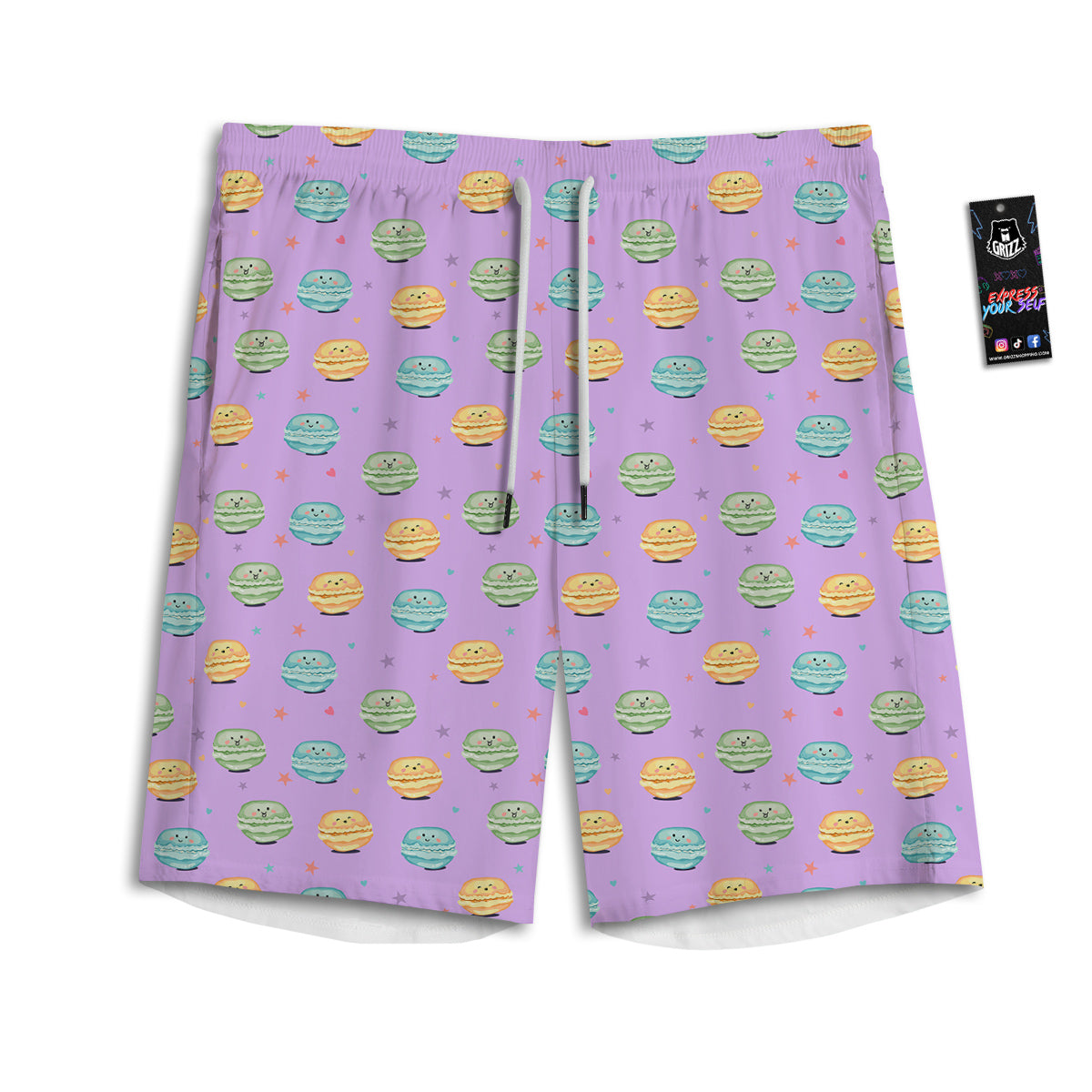 Optical Illusion Octagonal Psychedelic Men's Athletic Shorts