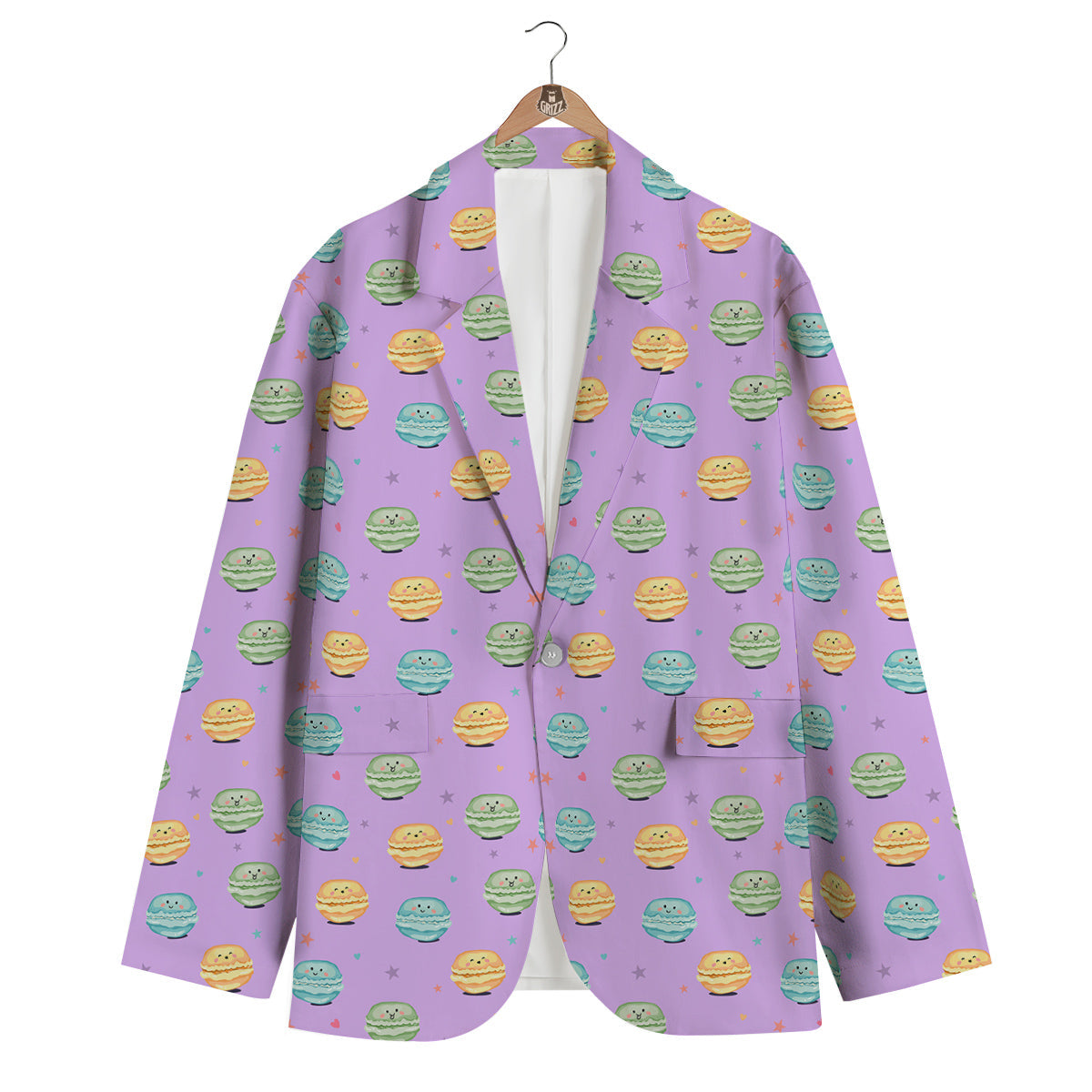 Macarons Cute Print Pattern Men's Blazer-grizzshop