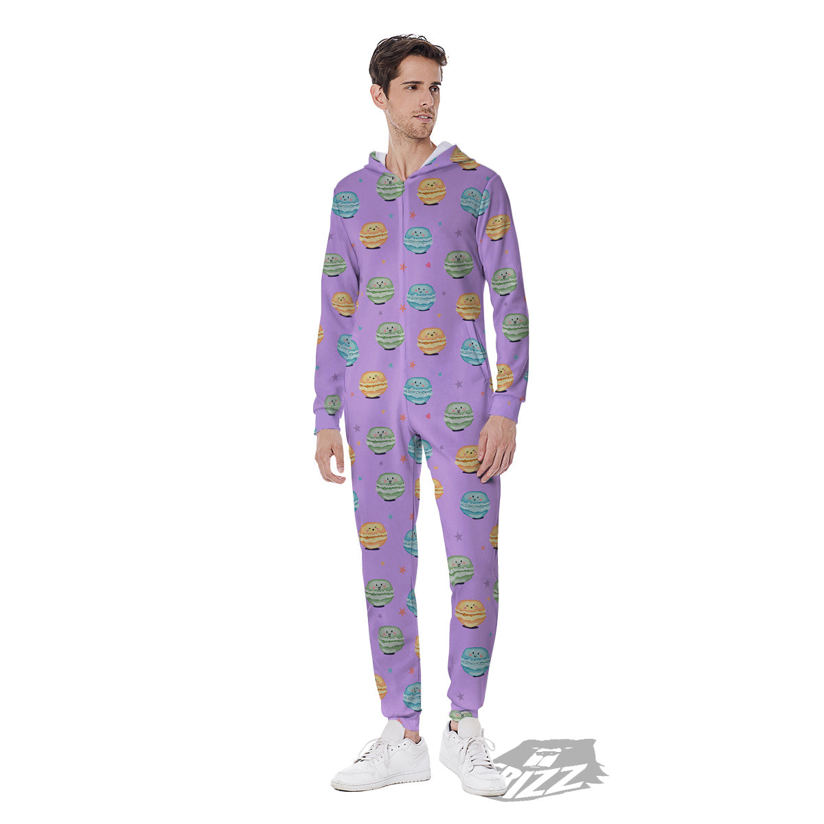 Macarons Cute Print Pattern Men's Jumpsuit-grizzshop