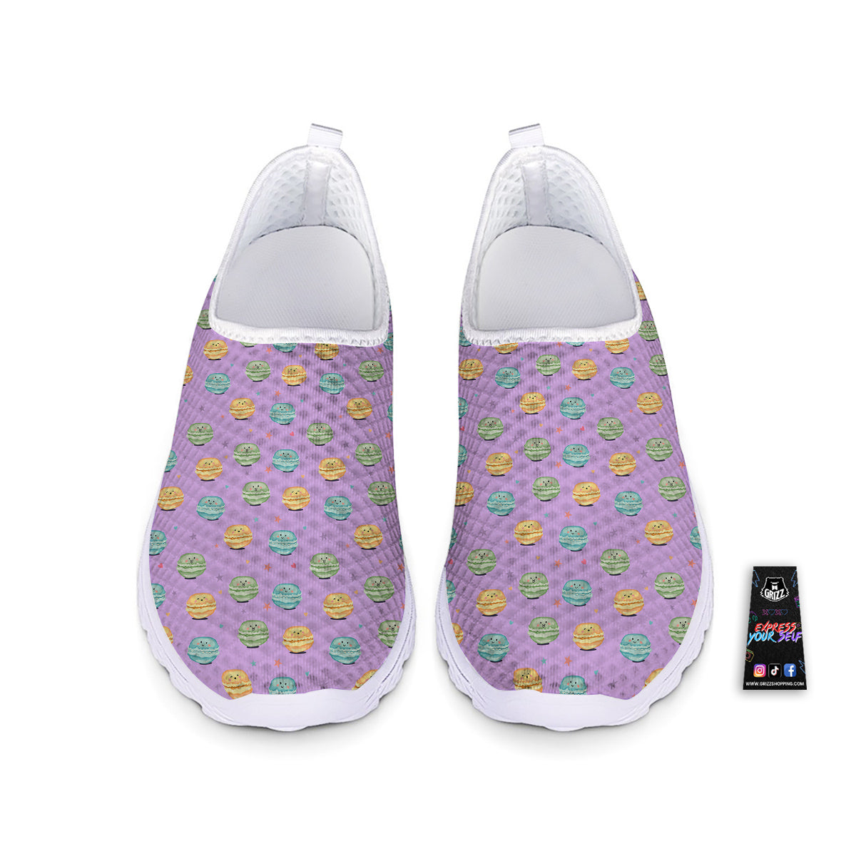 Macarons Cute Print Pattern Nurse Shoes-grizzshop