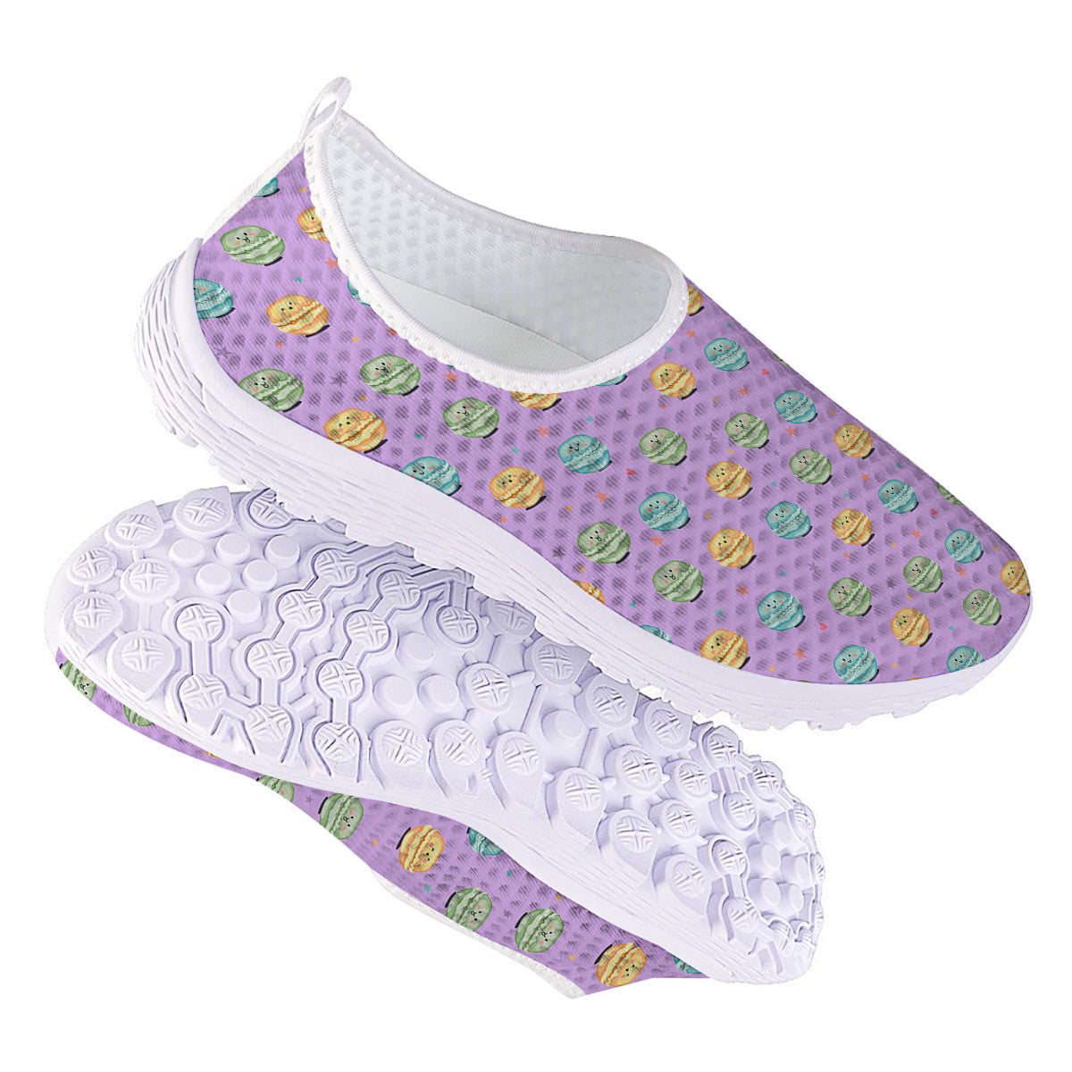 Macarons Cute Print Pattern Nurse Shoes-grizzshop