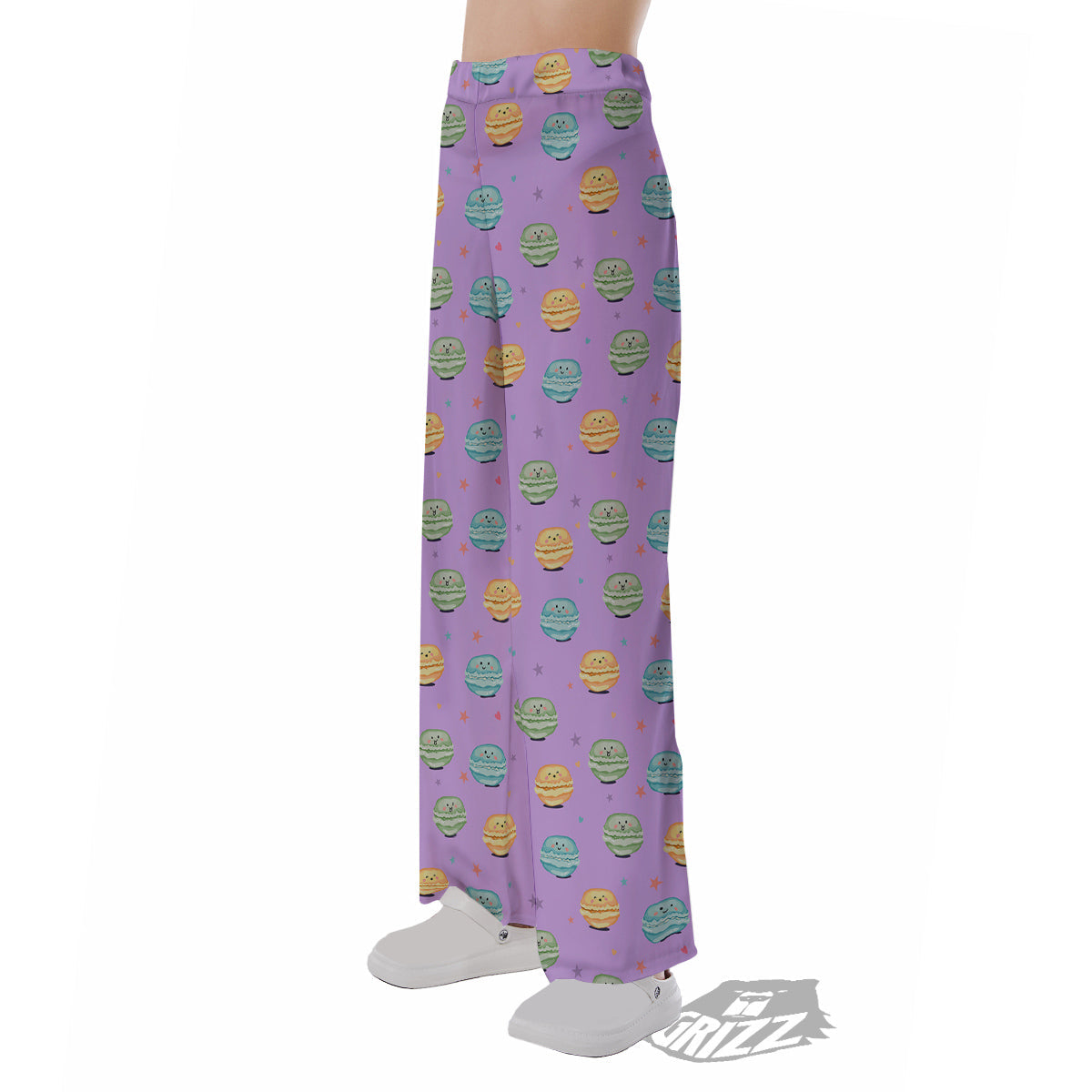 Macarons Cute Print Pattern Pajama Pants-grizzshop