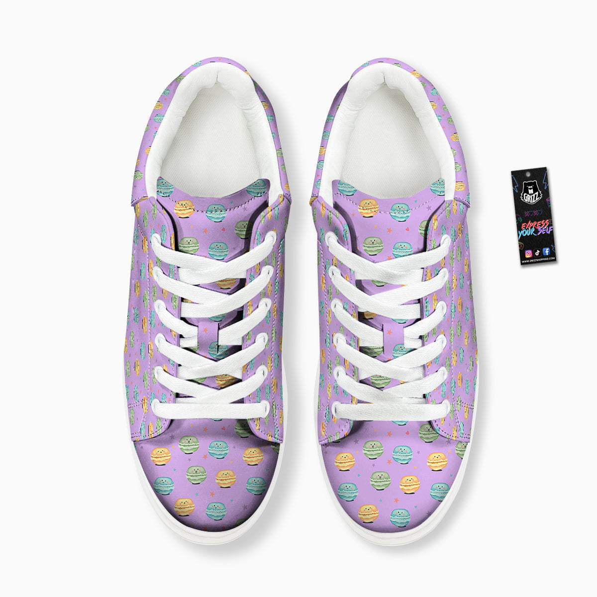 Macarons Cute Print Pattern Platform Shoes-grizzshop