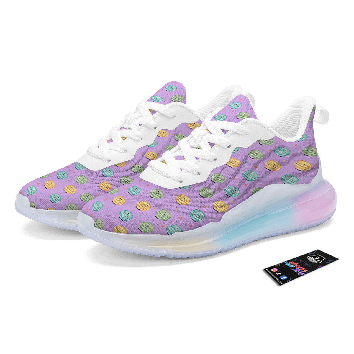 Macarons Cute Print Pattern Running Sneakers-grizzshop