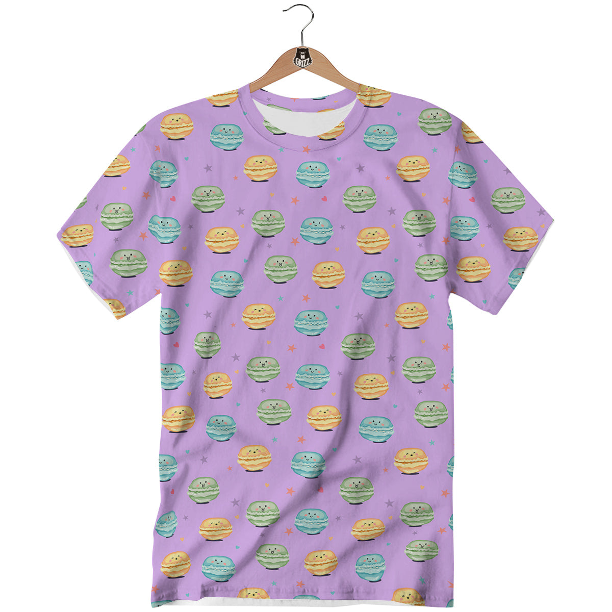 Macarons Cute Print Pattern T-Shirt-grizzshop