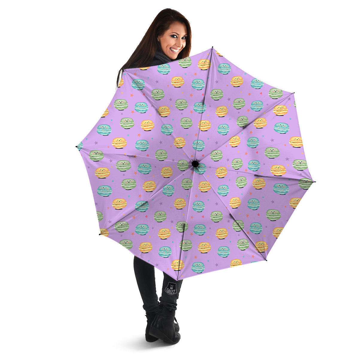 Macarons Cute Print Pattern Umbrella-grizzshop