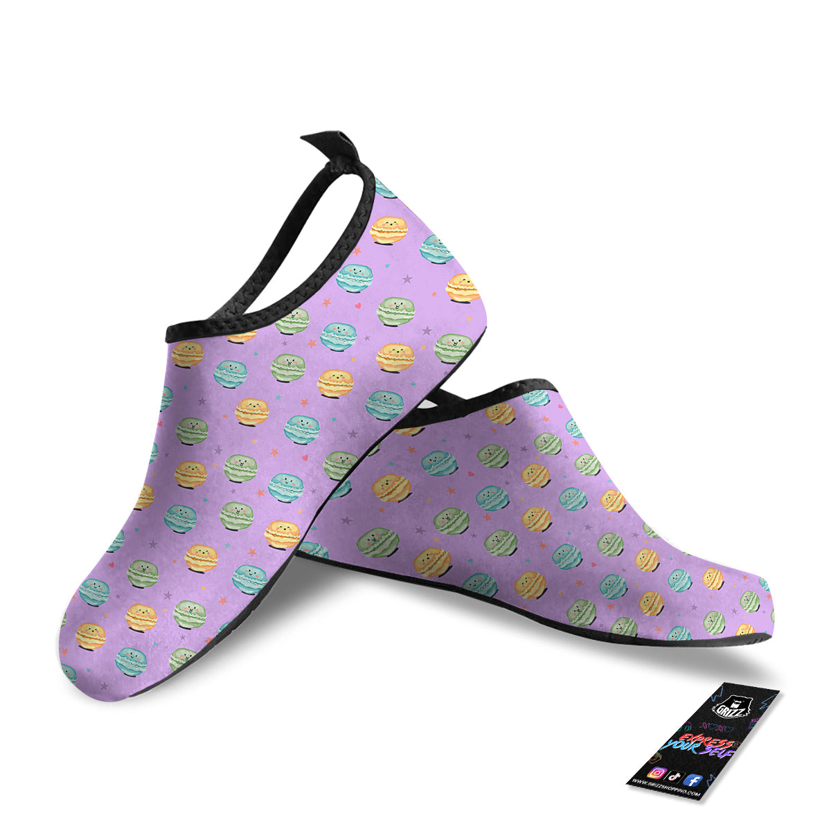 Macarons Cute Print Pattern Water Shoes-grizzshop