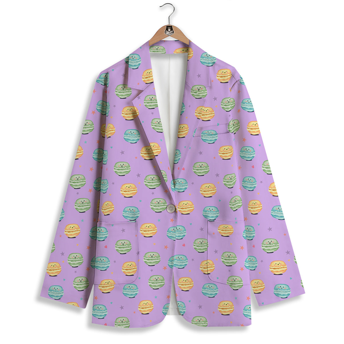 Macarons Cute Print Pattern Women's Blazer-grizzshop