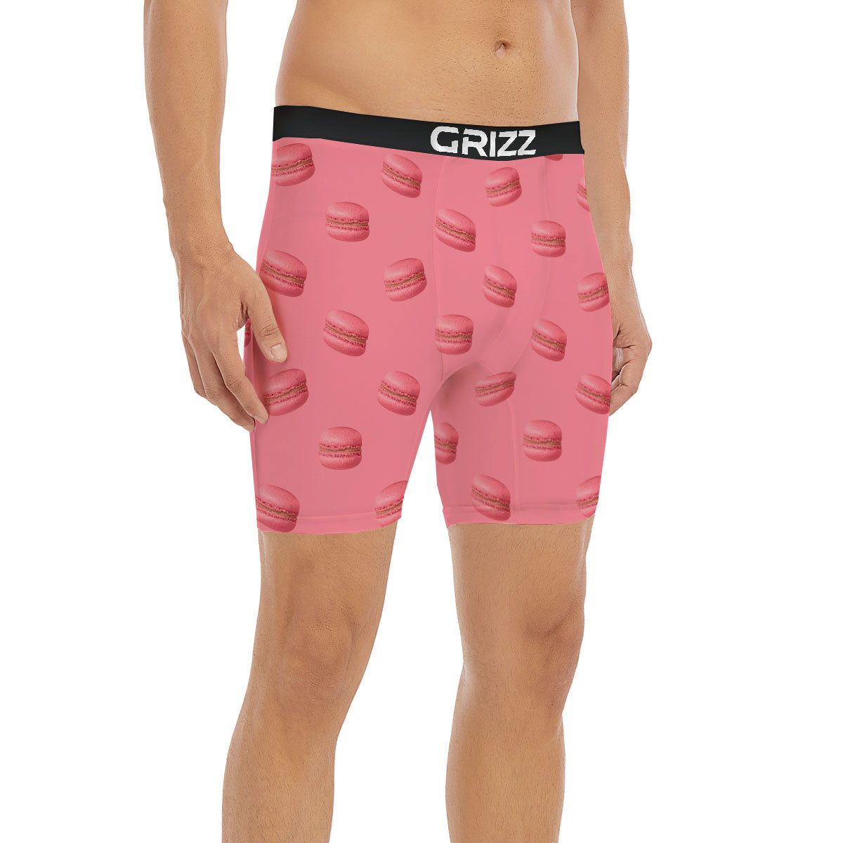 Macarons Pink Print Pattern Boxer Briefs-grizzshop