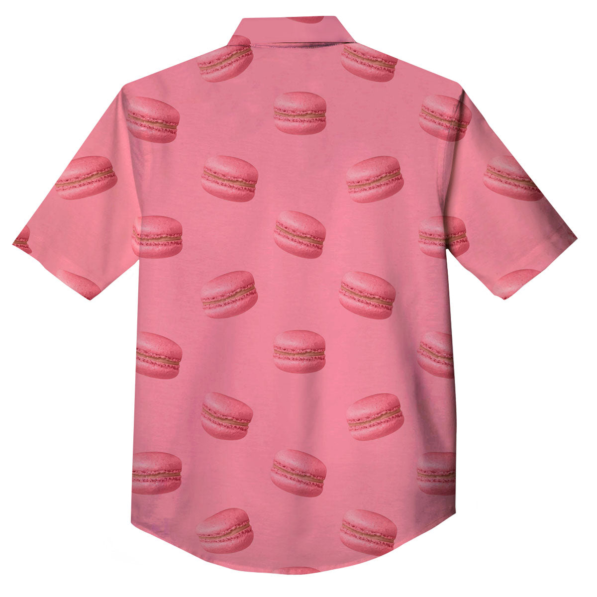 Macarons Pink Print Pattern Button Up Shirt-grizzshop