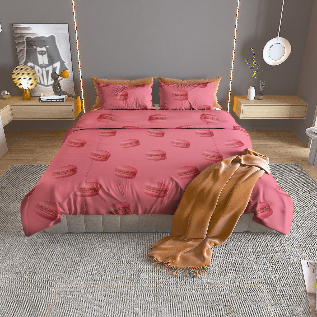 Marble White Gold Print Pattern Duvet Cover Bedding Set
