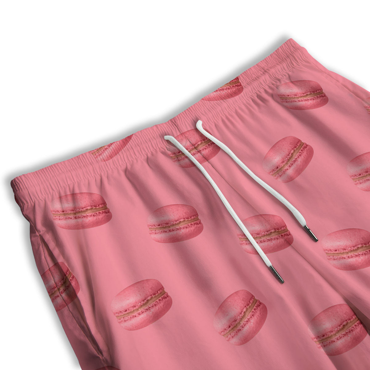 Macarons Pink Print Pattern Men's Athletic Shorts