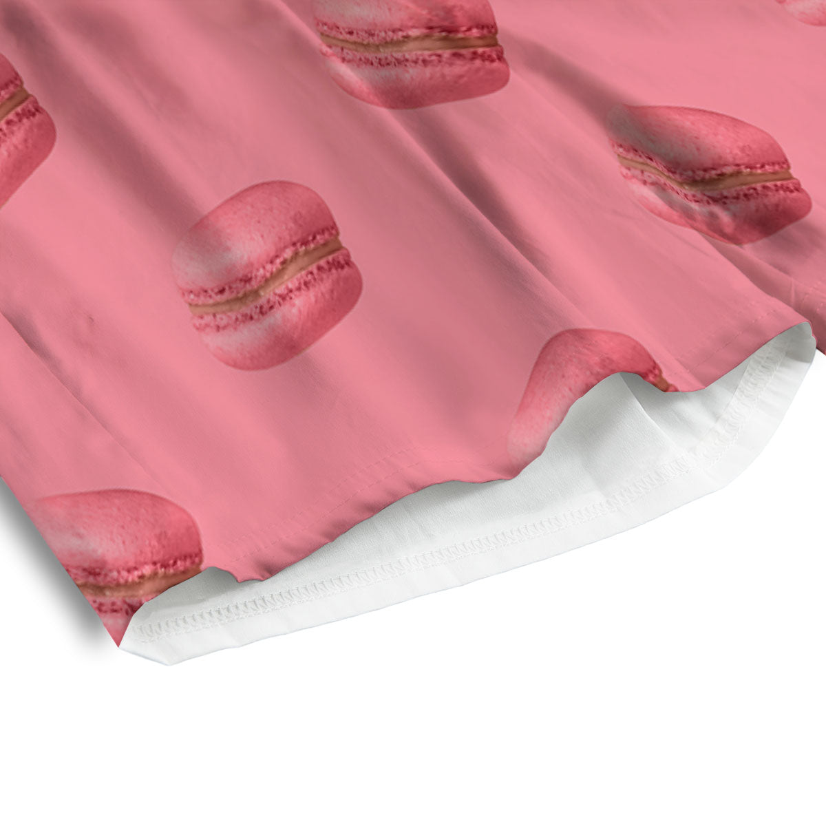 Macarons Pink Print Pattern Men's Athletic Shorts