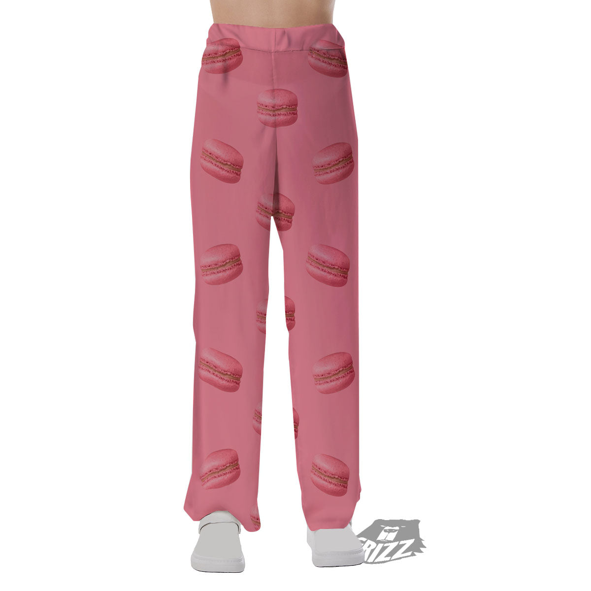 Macarons Pink Print Pattern Pajama Pants-grizzshop