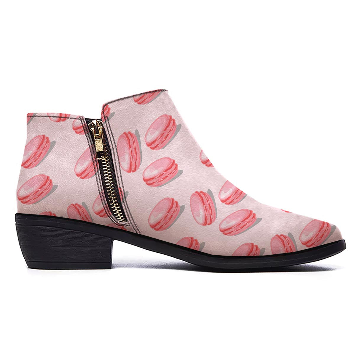 Macarons Sweet Print Pattern Ankle Boots-grizzshop