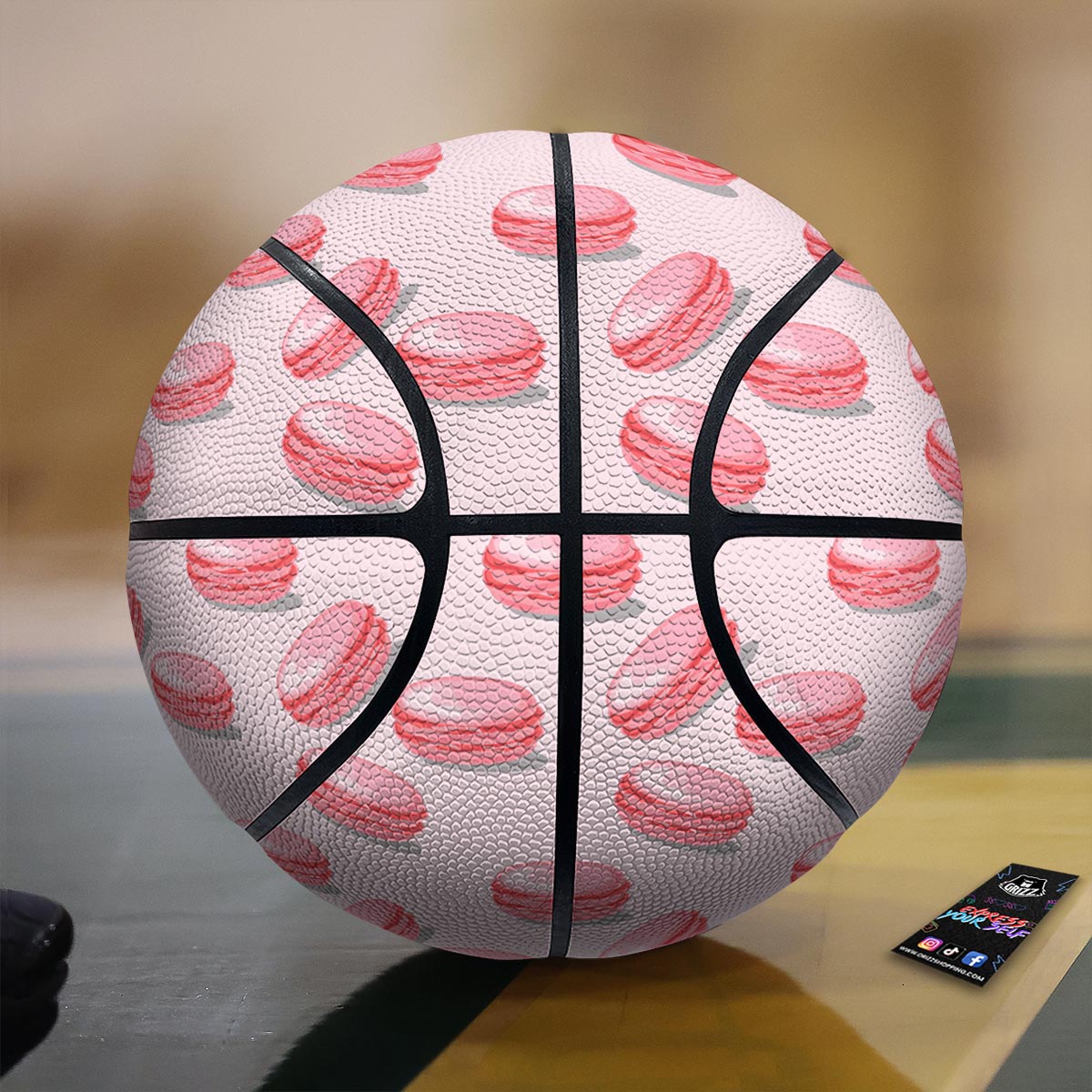 Macarons Sweet Print Pattern Basketball