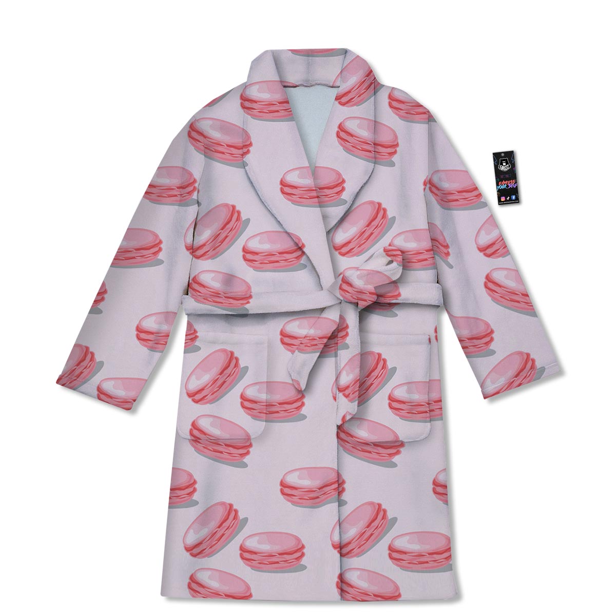 Macarons Sweet Print Pattern Bathrobe-grizzshop