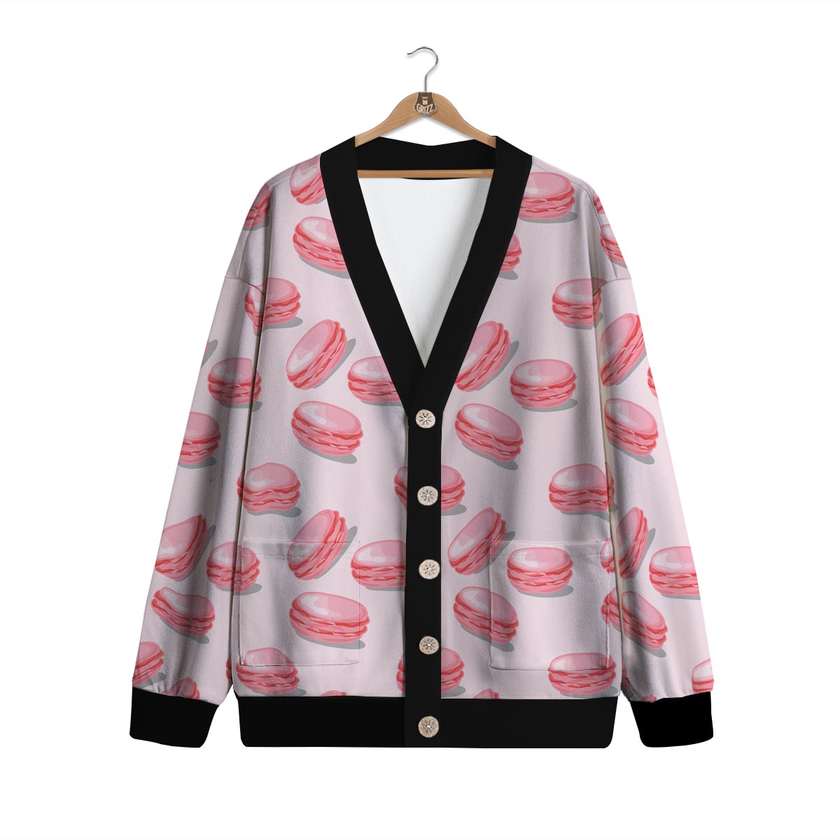 Macarons Sweet Print Pattern Cardigan-grizzshop
