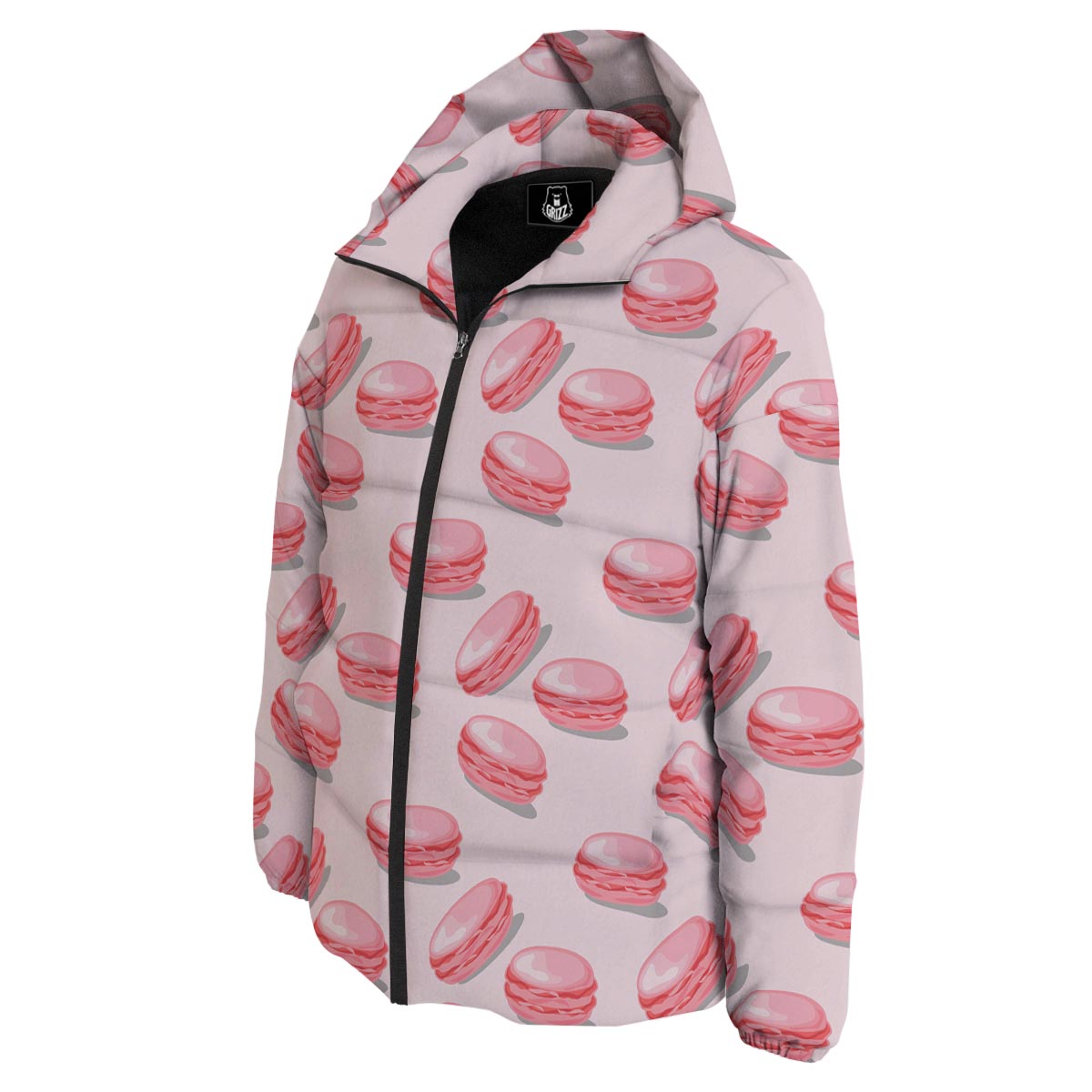 Macarons Sweet Print Pattern Down Jacket-grizzshop
