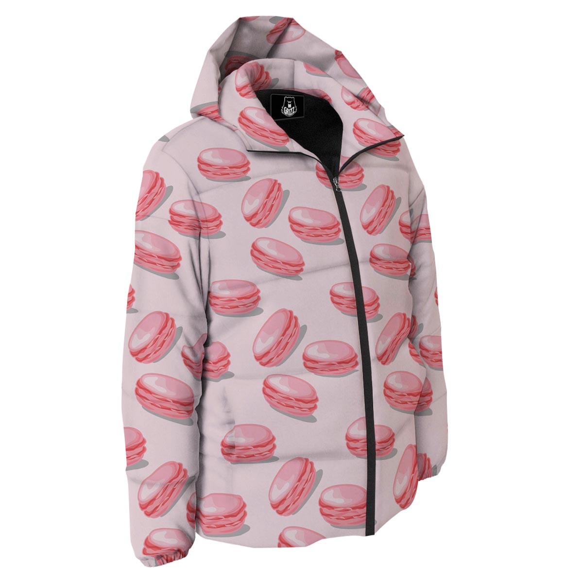 Macarons Sweet Print Pattern Down Jacket-grizzshop