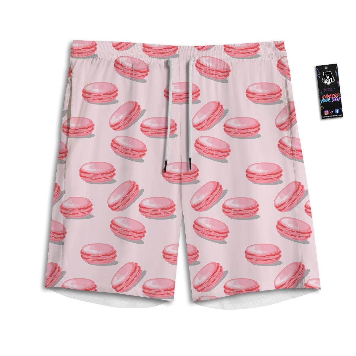Macarons Sweet Print Pattern Men's Athletic Shorts