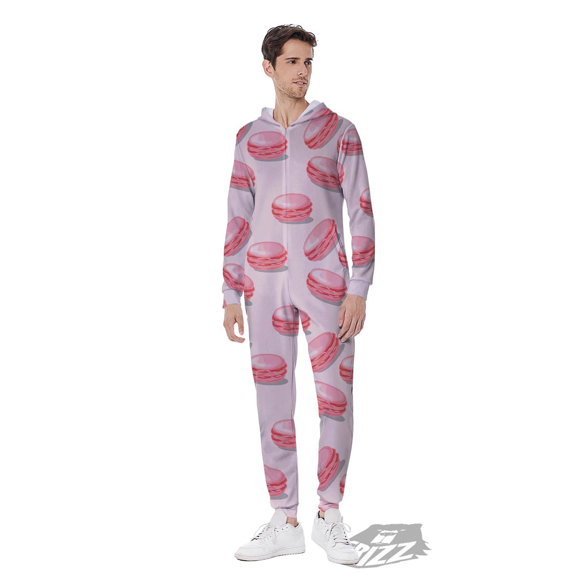 Macarons Sweet Print Pattern Men's Jumpsuit-grizzshop