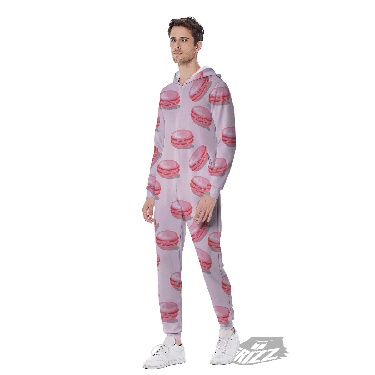Macarons Sweet Print Pattern Men's Jumpsuit-grizzshop