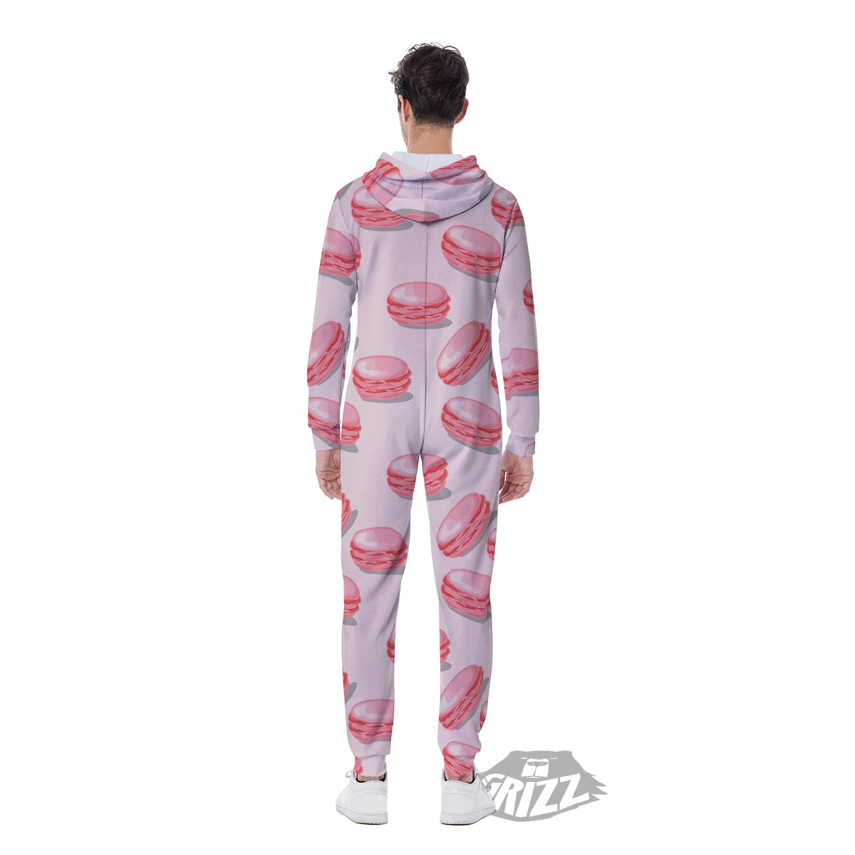Macarons Sweet Print Pattern Men's Jumpsuit-grizzshop