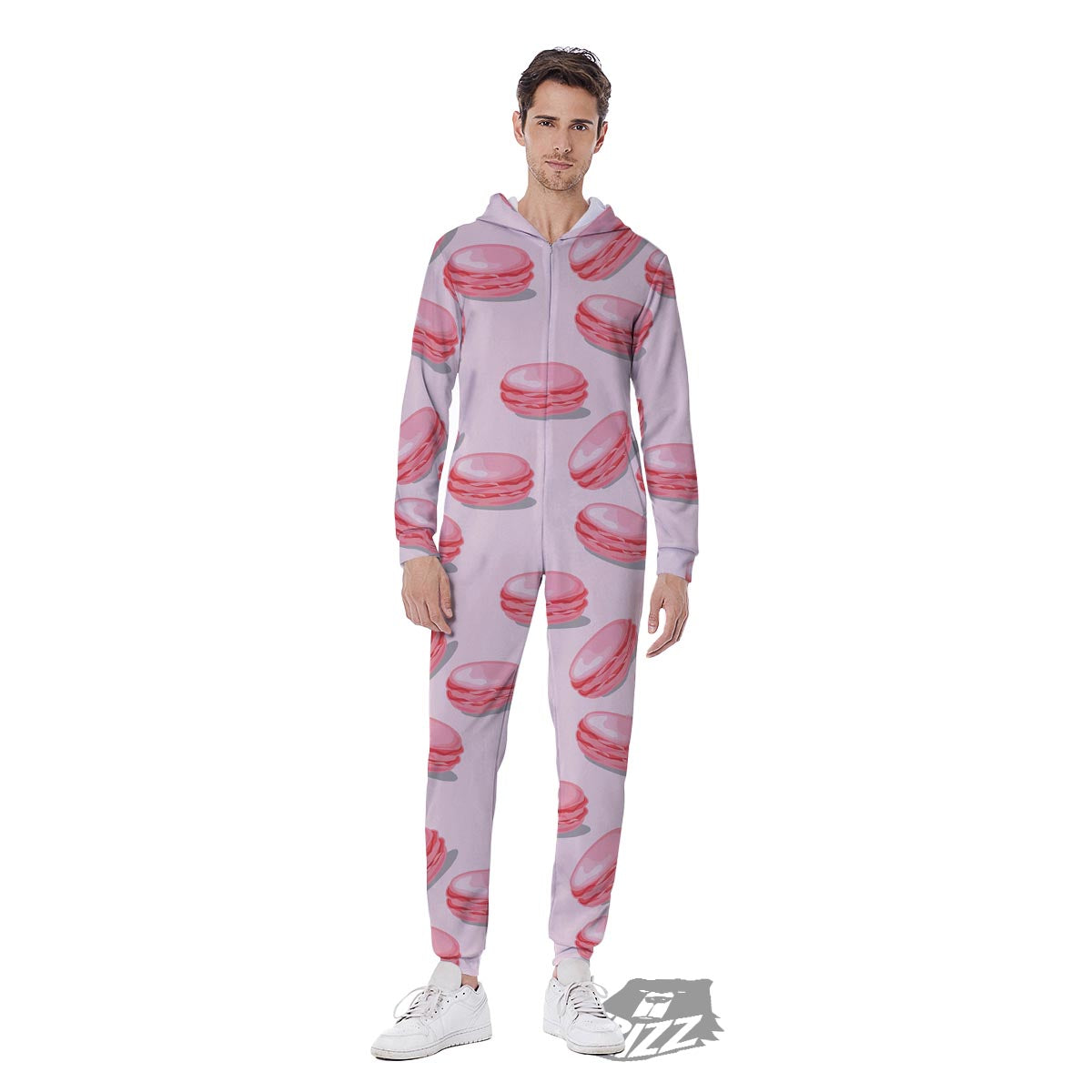 Macarons Sweet Print Pattern Men's Jumpsuit-grizzshop