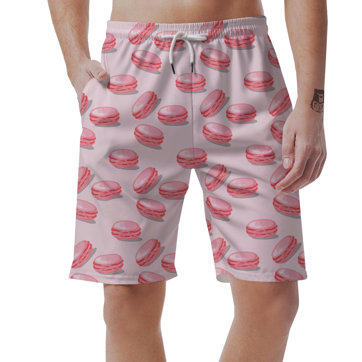 Macarons Sweet Print Pattern Men's Shorts-grizzshop
