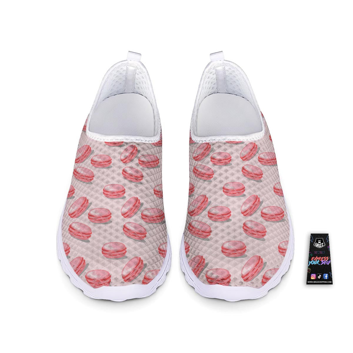Macarons Sweet Print Pattern Nurse Shoes-grizzshop