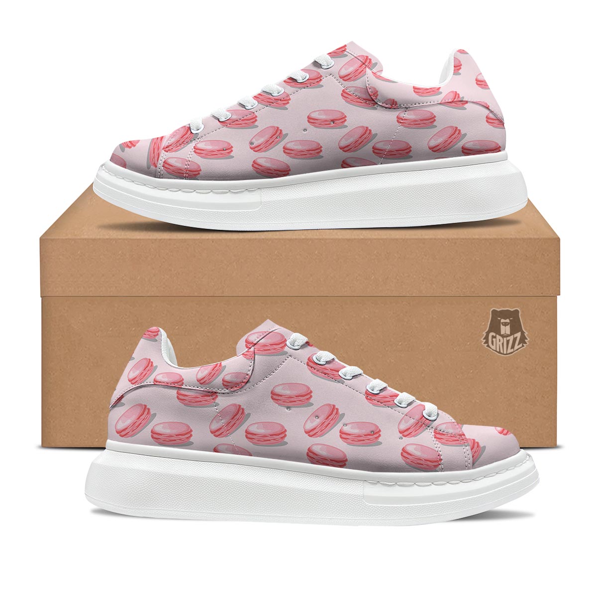 Macarons Sweet Print Pattern Platform Shoes-grizzshop