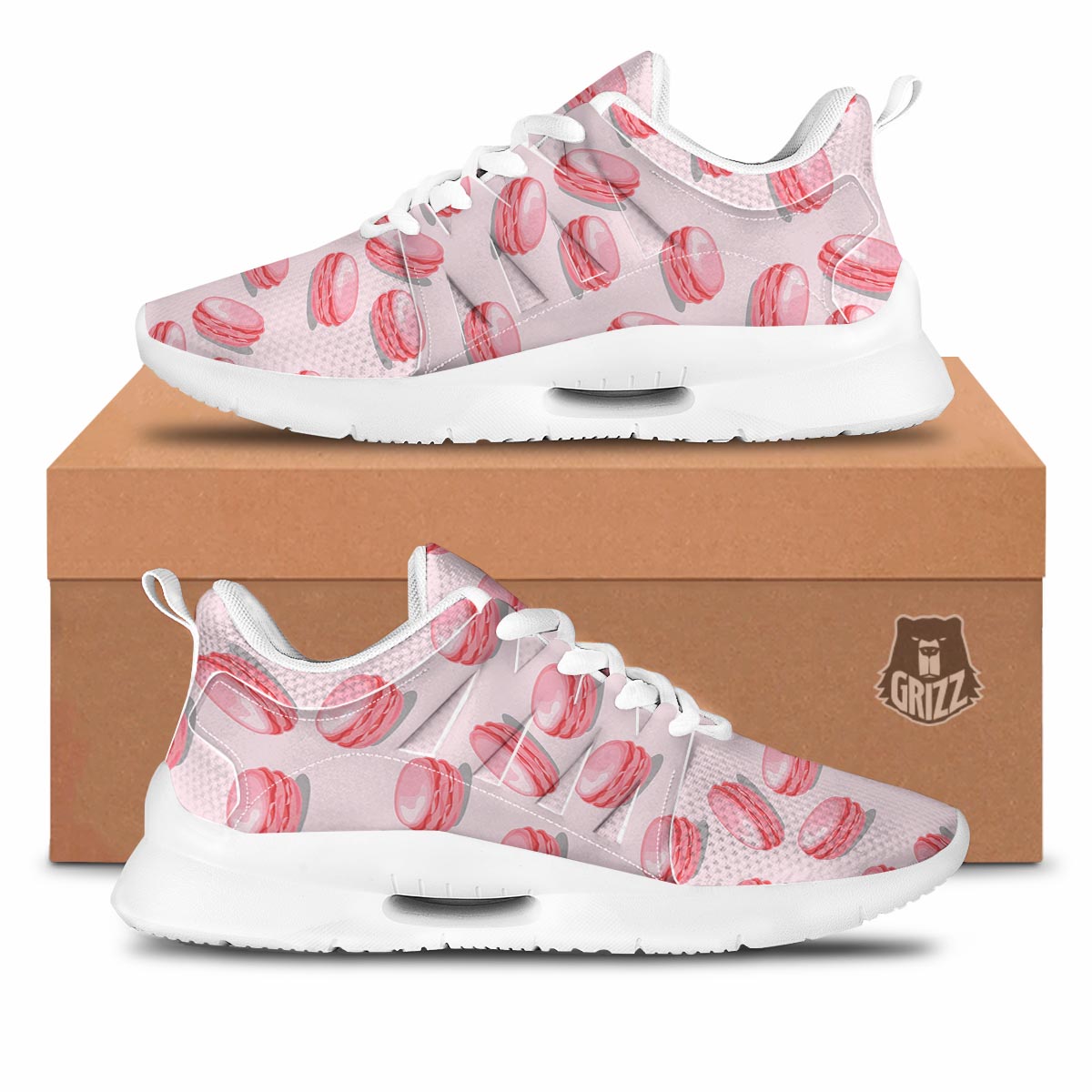 Macarons Sweet Print Pattern Tennis Shoes-grizzshop