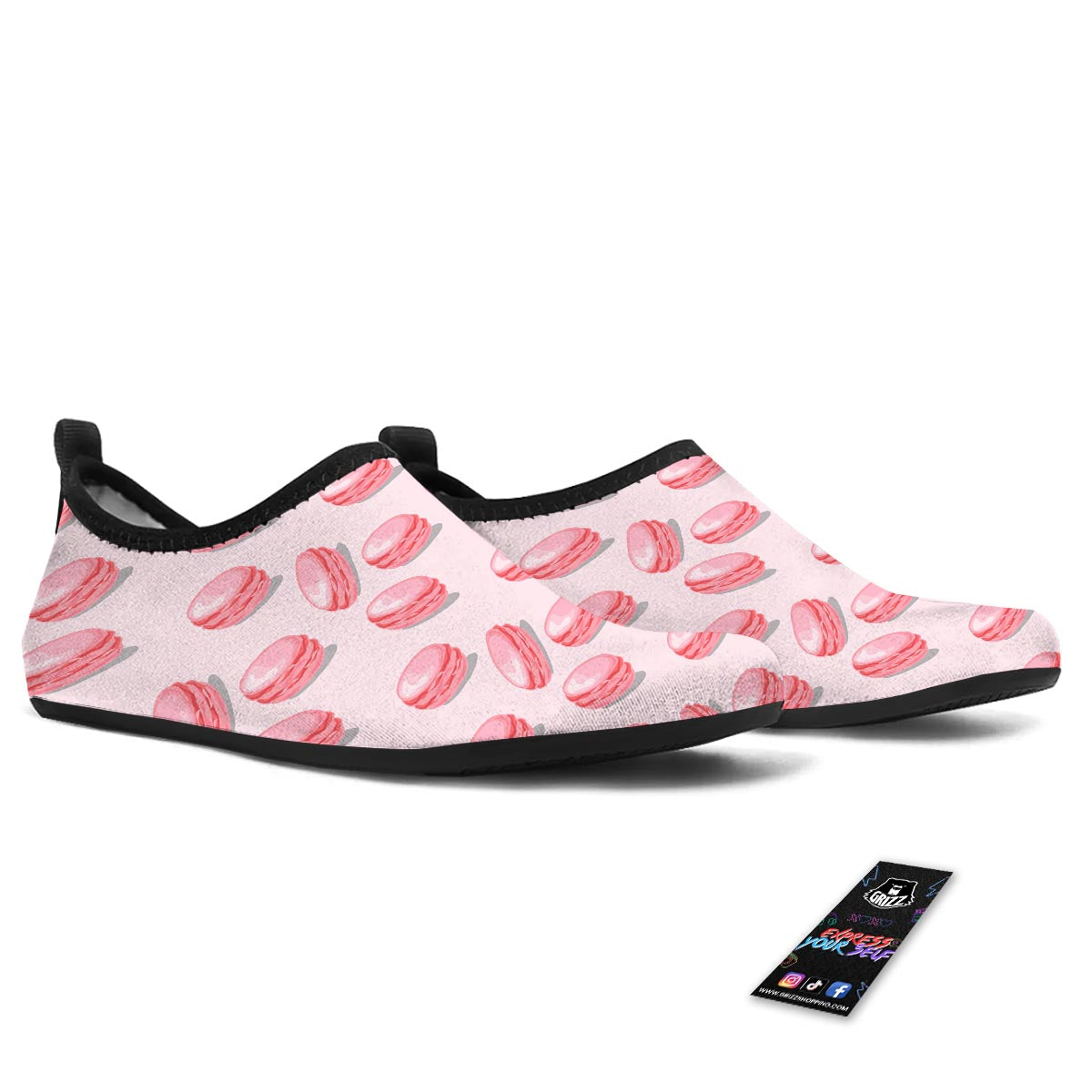 Macarons Sweet Print Pattern Water Shoes-grizzshop