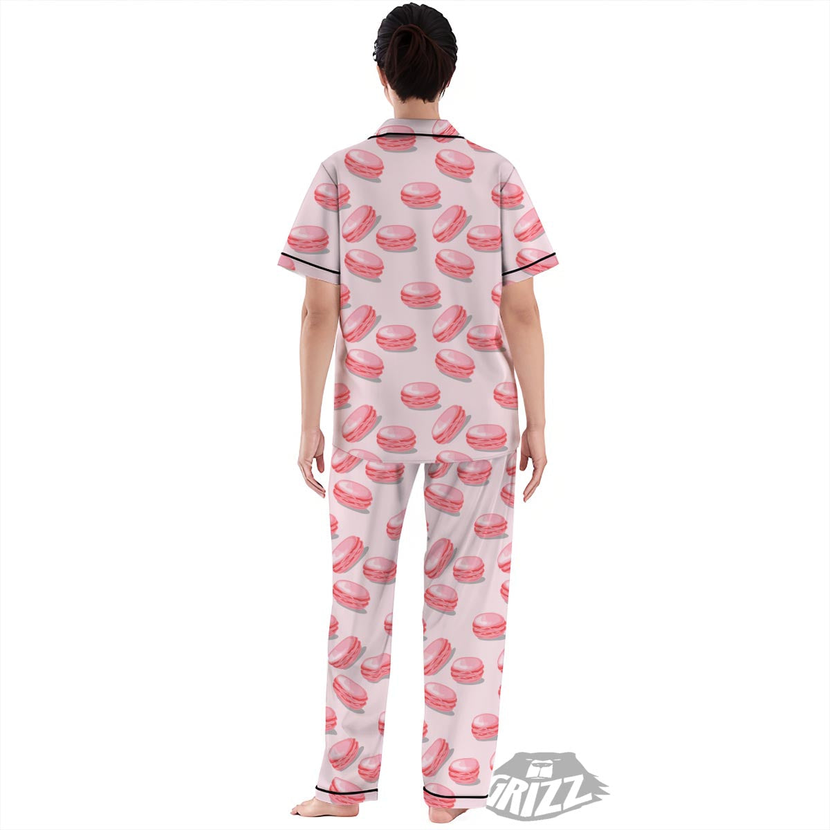 Macarons Sweet Print Pattern Women's Pajamas Set-grizzshop