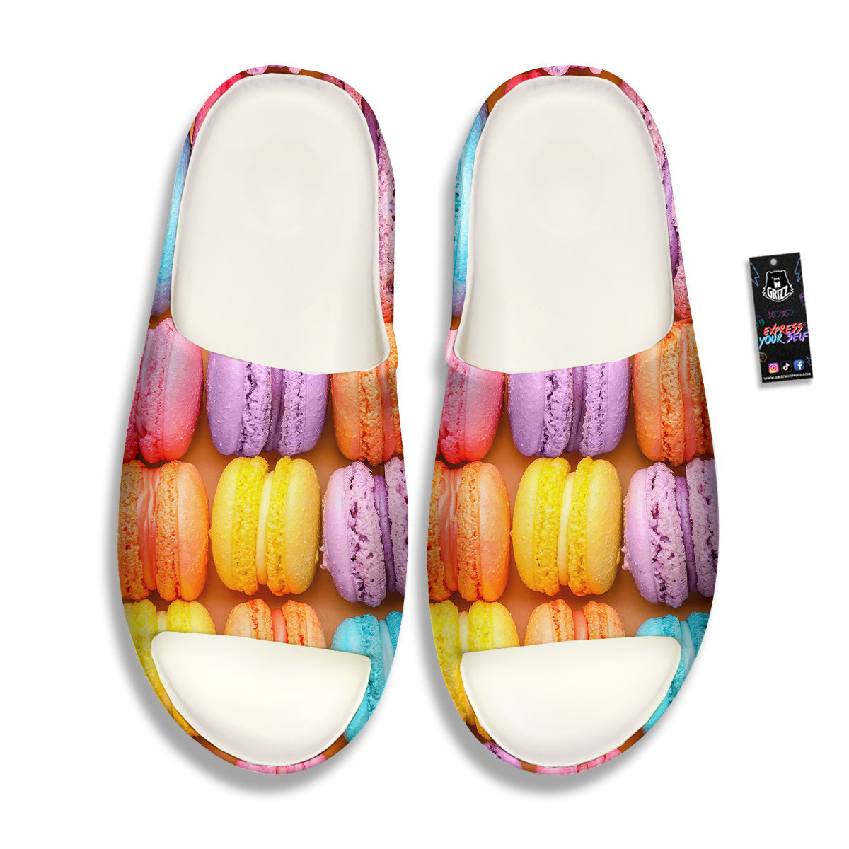Macarons Colorful Print Sandals-grizzshop