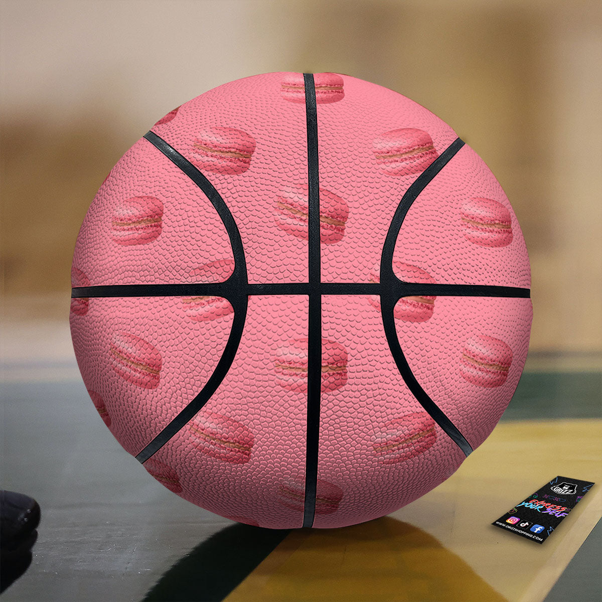 Marble White Gray Print Pattern Basketball