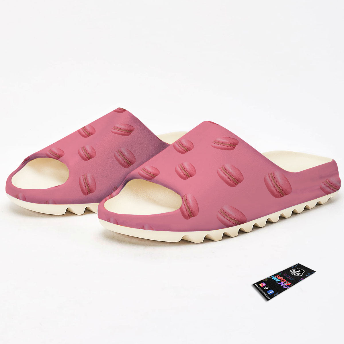 Macarons Pink Print Pattern Sandals-grizzshop