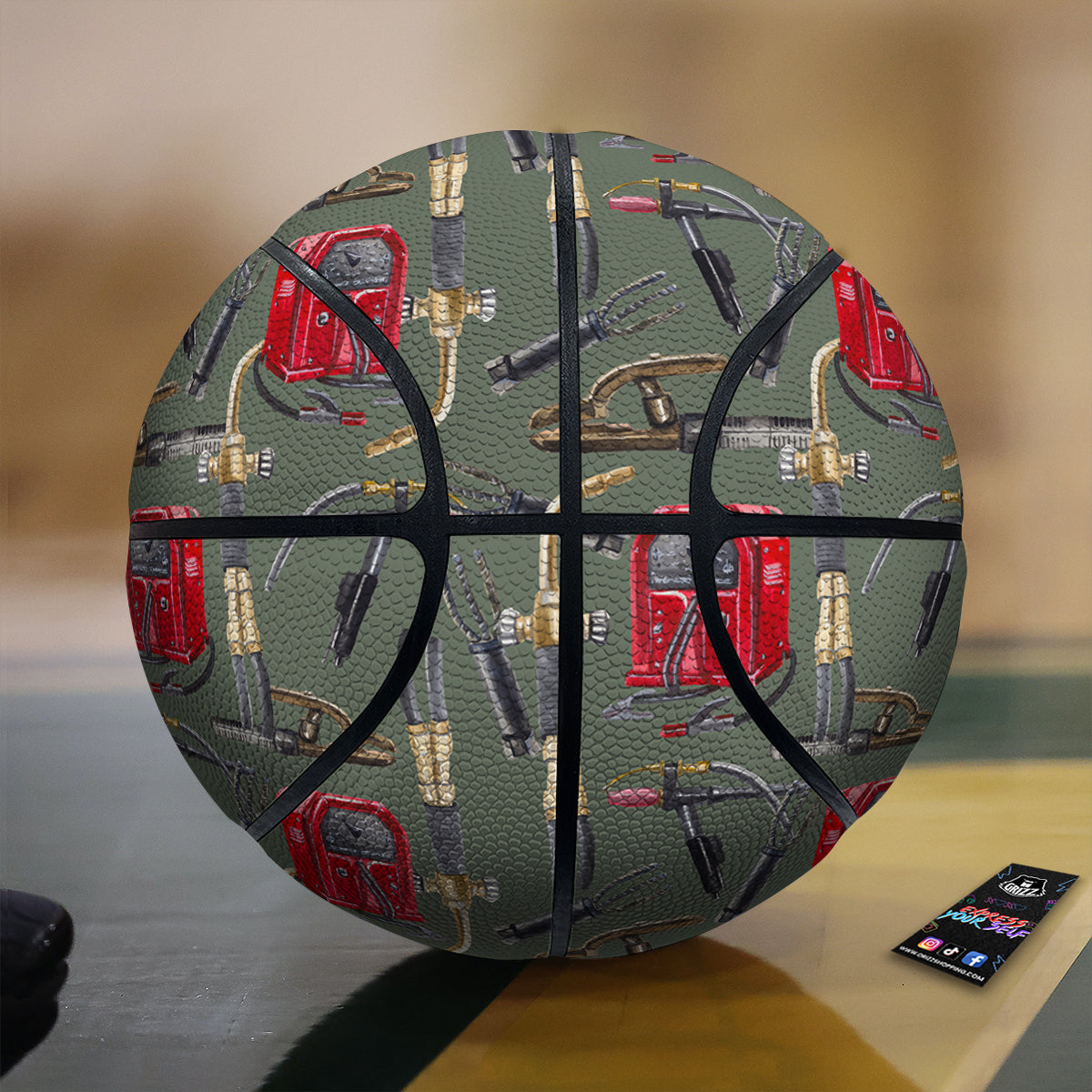 Machine Welding Print Pattern Basketball-grizzshop