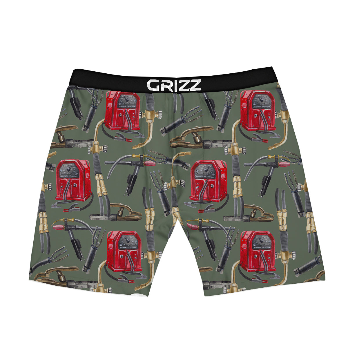 Machine Welding Print Pattern Boxer Briefs-grizzshop