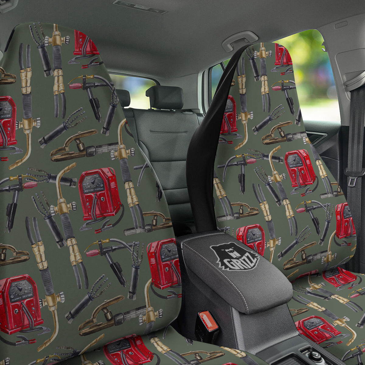Machine Welding Print Pattern Car Seat Covers-grizzshop