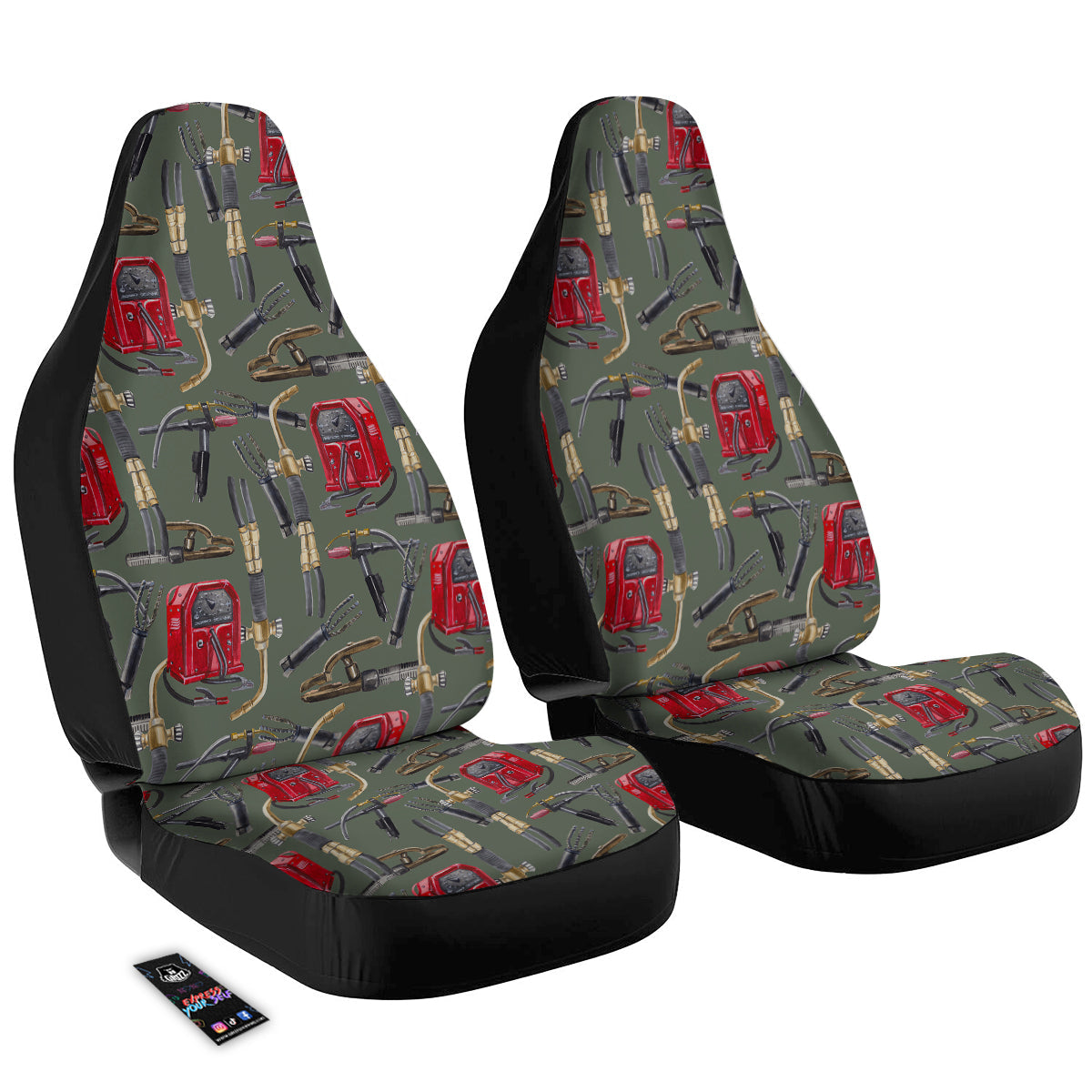 Machine Welding Print Pattern Car Seat Covers-grizzshop