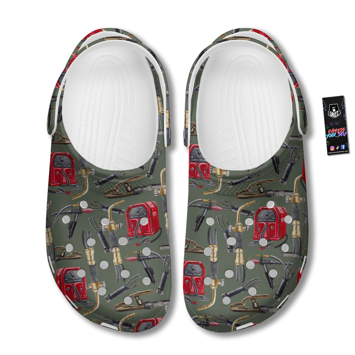 Machine Welding Print Pattern Clog-grizzshop