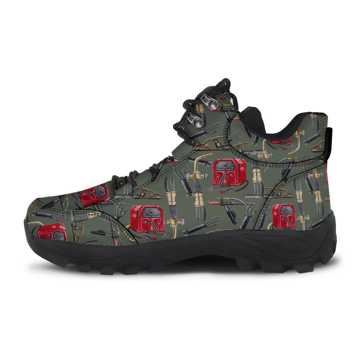 Machine Welding Print Pattern Hiking Shoes-grizzshop