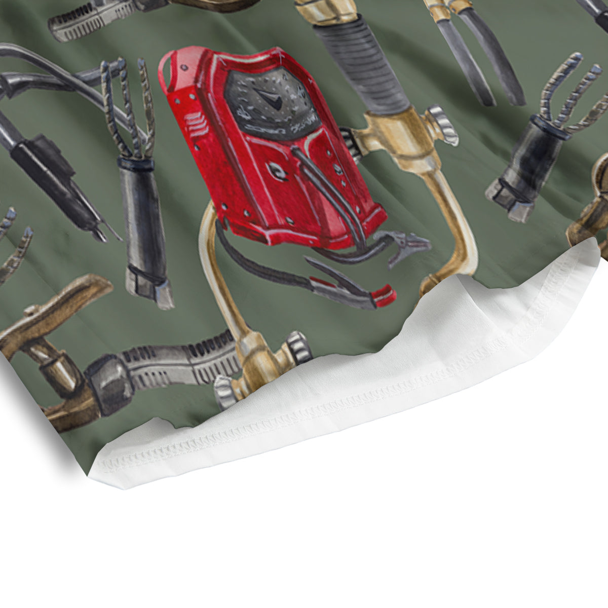Machine Welding Print Pattern Men's Athletic Shorts-grizzshop